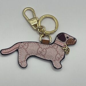 Gucci Pink Dog Keychain Bag Charm
